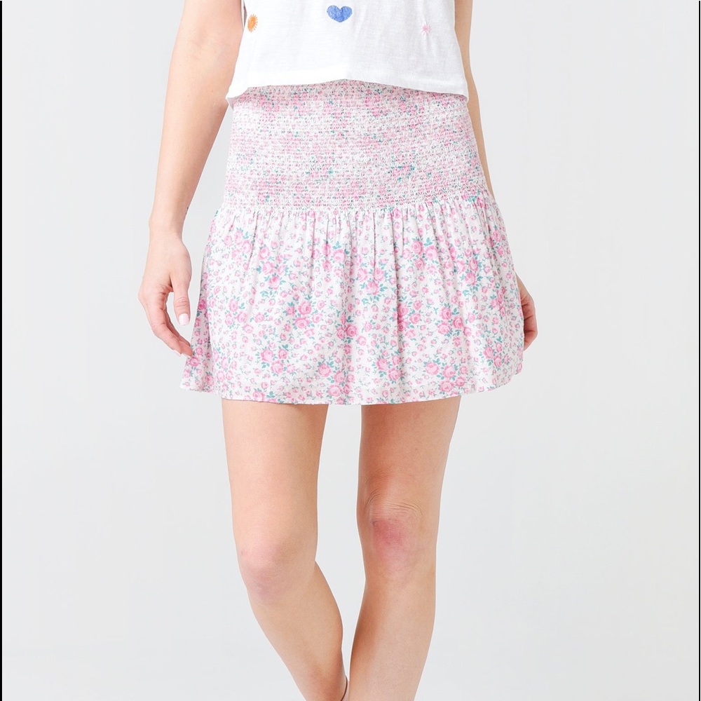 LoveShackFancy Misty Skirt in Candy Heart